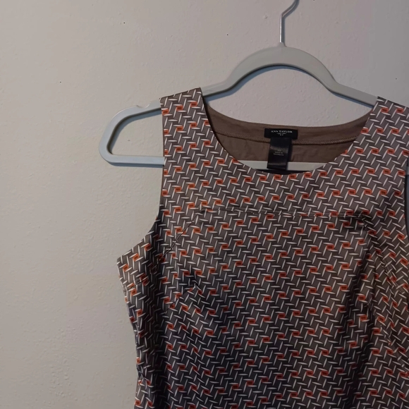 Ann Taylor Patterned Sleeveless Top - Black and Red - Picture 9 of 11